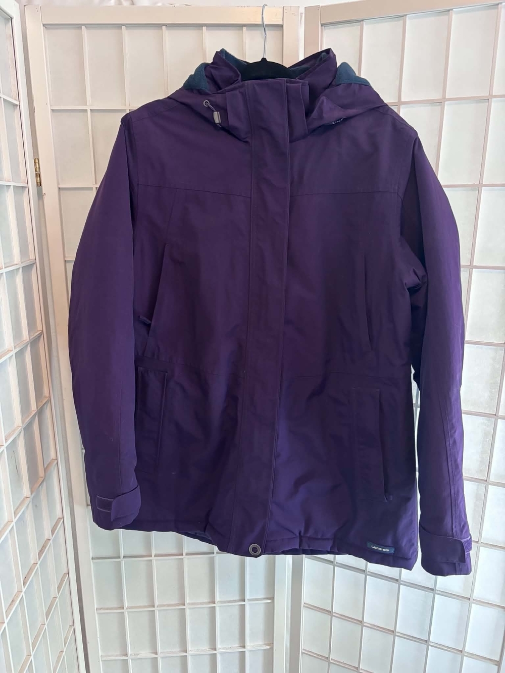 Lands' End Deep Purple Hooded Ski Jacket